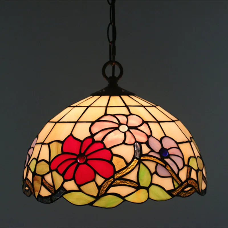 

12 Inch American Morning Glory Pendant Light Country Retro Coffee Restaurant Bar Living Room Lustre Pendente