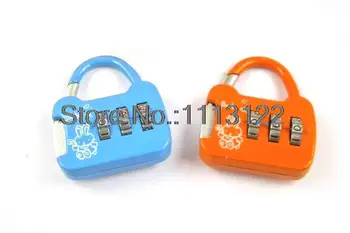 

3 Digital Handbag style Lock Backpack Password Padlock Mini Combination Padlock Small cartoon Combination Lock 1Pc