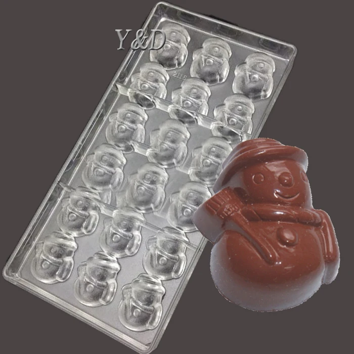 DIY Christmas Xmas Winter Snowman Shaped Polycarbonate PC Hard Plastic Inject Cake Candy Jelly Chocolate Mold Mould Tray Pan | Дом и сад