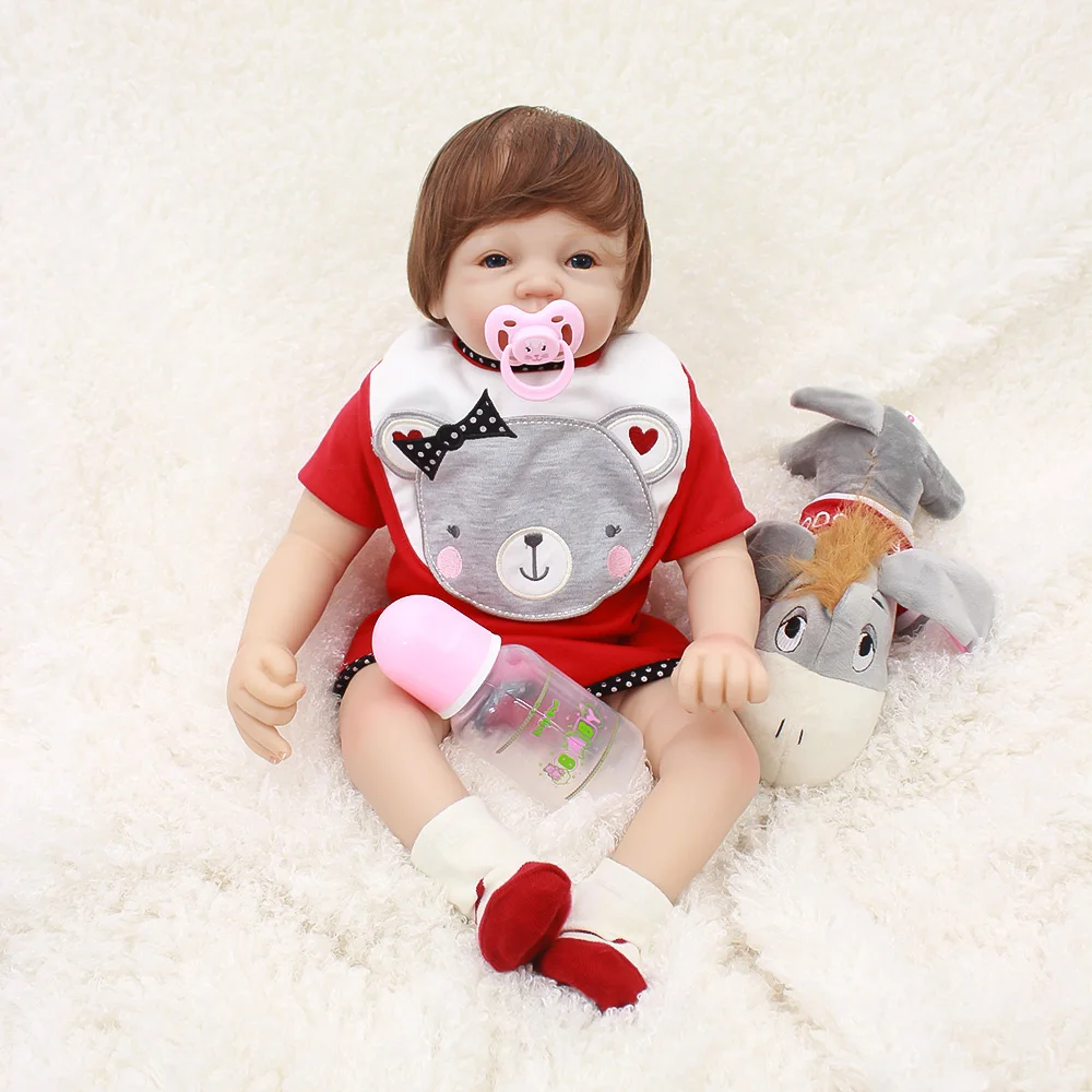 NPK 22 дюйма 55 см силиконовые реалистичные куклы-реборн кукла для новорожденных мальчиков Модная кукла рождественский подарок Новогодний