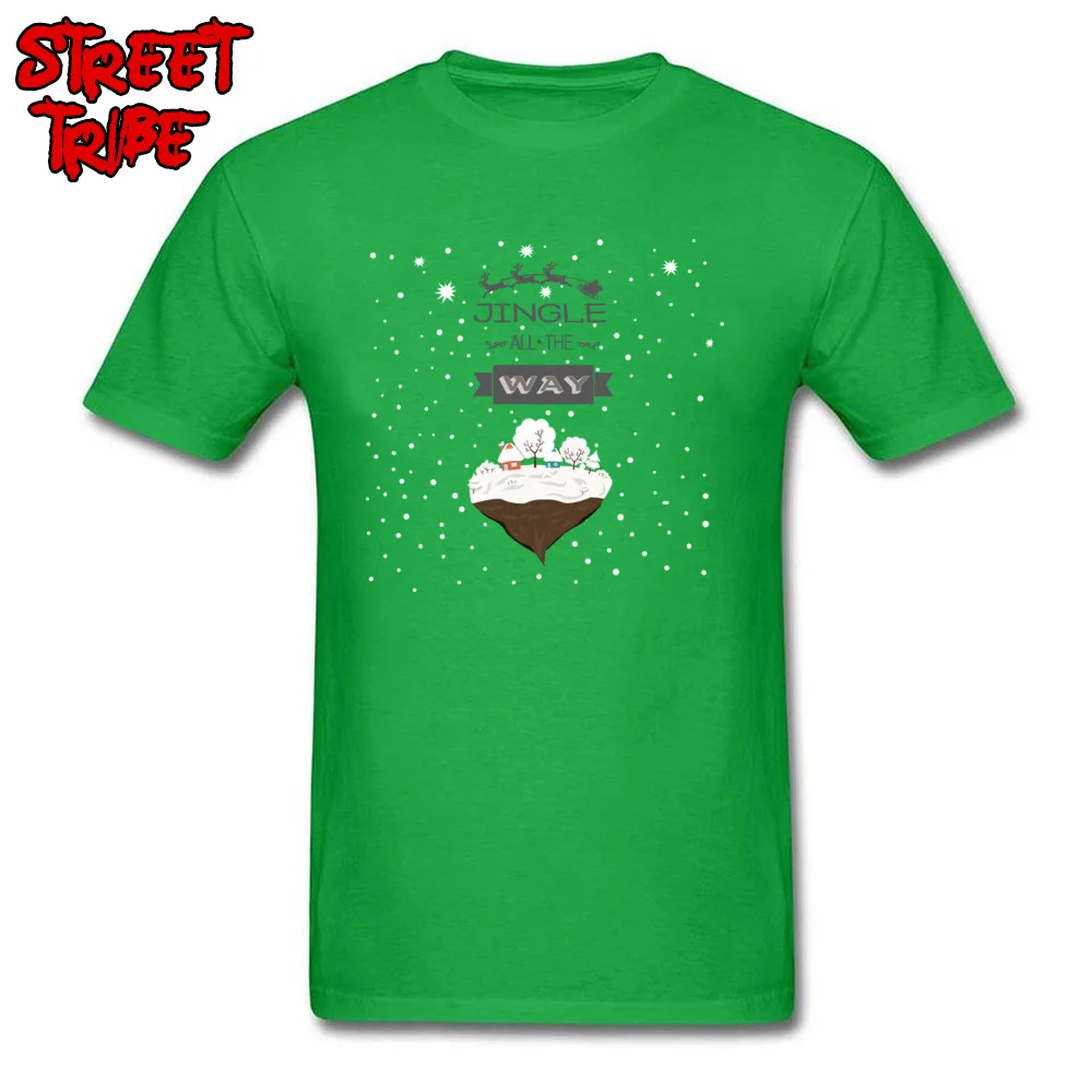Summer Christmas Land Student T-shirts Classic Labor Day Short Sleeve Round Collar 100% Cotton Tops Shirts Casual Tee Shirt Christmas Land green