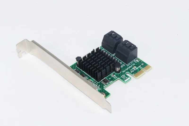 Карта расширения SATA PCI Express 1 4 порта 3 0 6 Гбит/с адаптер ASMedia1061 + 1093 чипсет для ПК