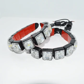 

2X 12 LED super powder Car Auto Decorative Flexible LED Strip High Power Car LED Daytime Running Light Car LED Strip Light DRL