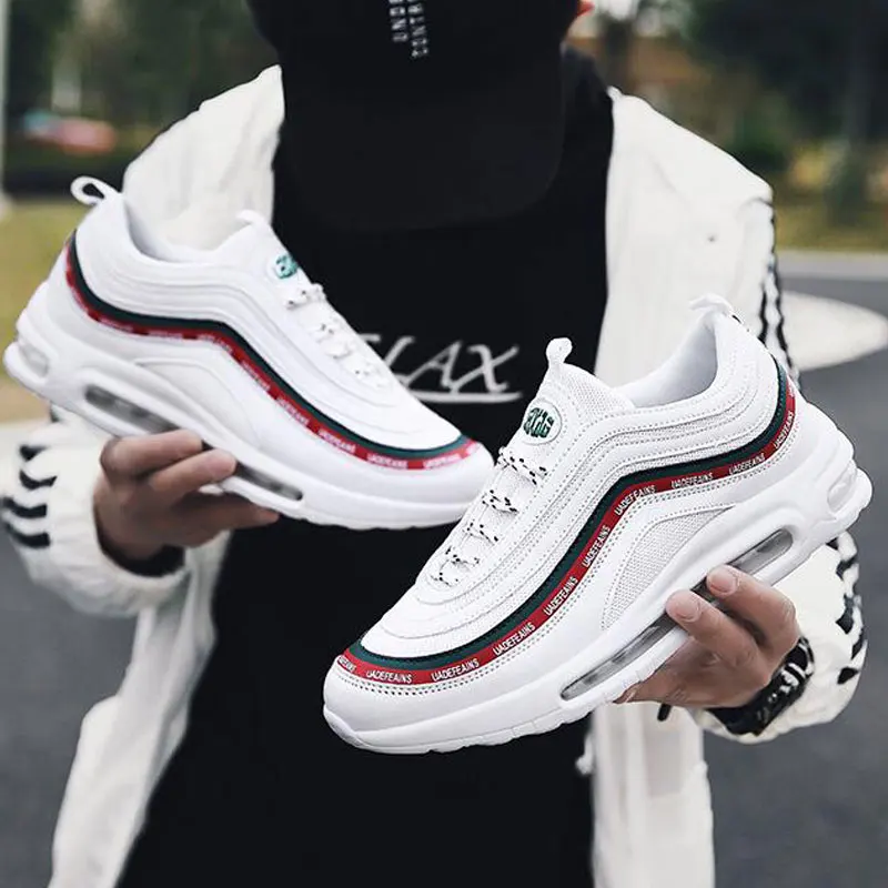 

2018 Men's shoes Breathable mesh sneakers Autumn Casual Air cushion Male Tennis Shoes Chaussures homme Calzado high quality M815