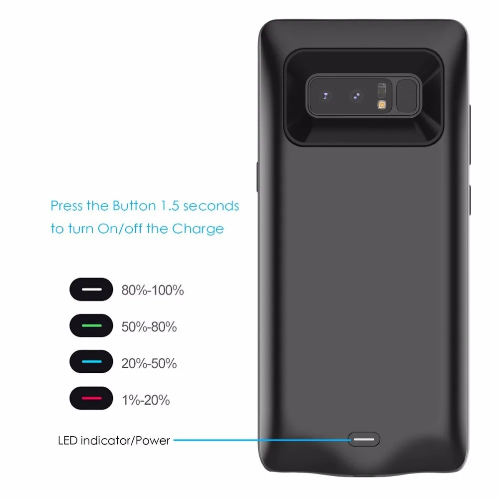 Для S8 s8plus/Note 8 Батарея случае Перезаряжаемые Запасные Аккумуляторы для телефонов Резервное копирование Внешняя Зарядное устройство Случаи Обложка