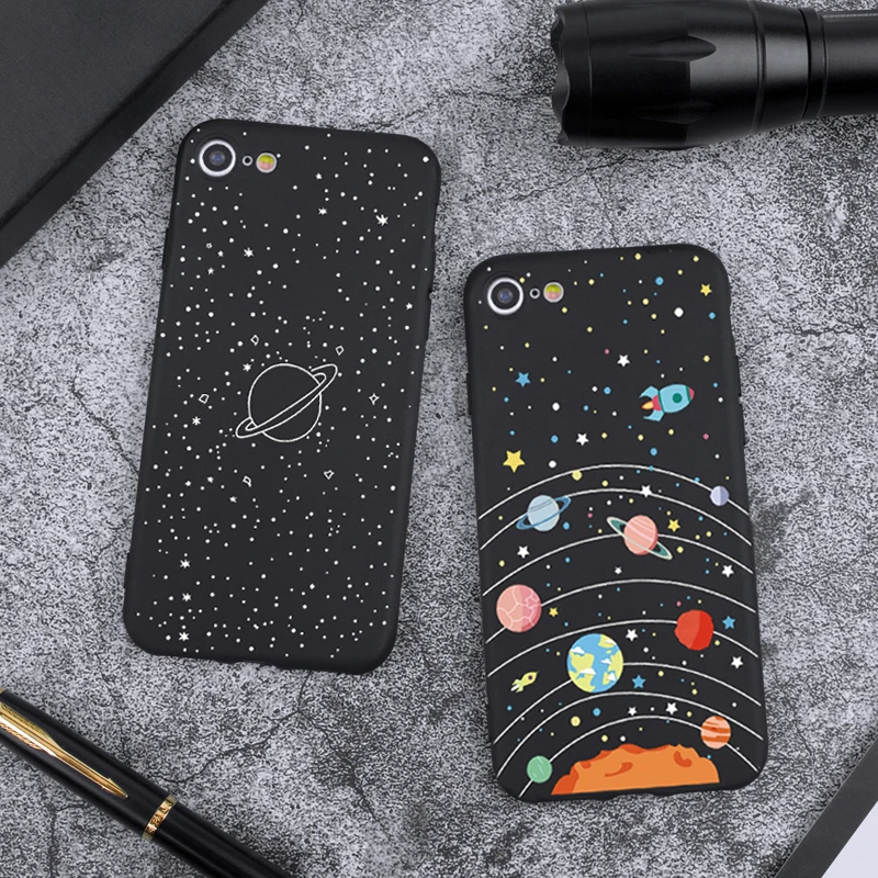 

Soft TPU Matte Phone Case For iPhone 6 6S Plus 7 8 X XR Xs Max Silicone Cute Cartoon Luxury Phone Cover For iPhone 5 5S SE Capa