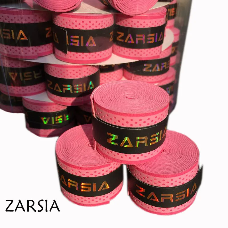 

ZARSIA Tennis racket over grips,60 pcs Pressure point Tennis Racket Grip, dry feel badminton Racquet sweatband (Pink)