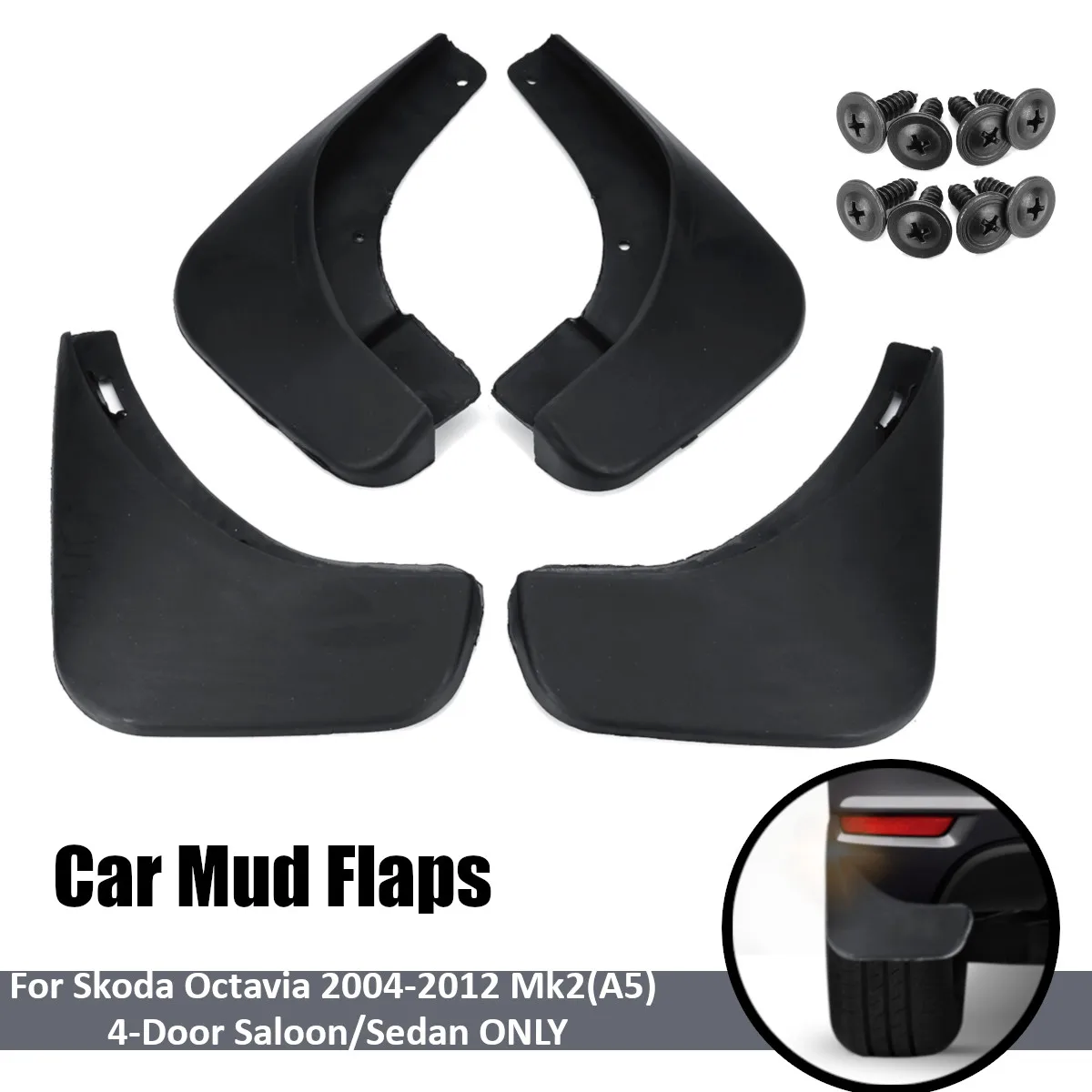 

Car Front Rear Fender Flares for Skoda Octavia A5 2004-2012 Sedan Splash Guards Mud Flaps Auto Mudguards Mudflap