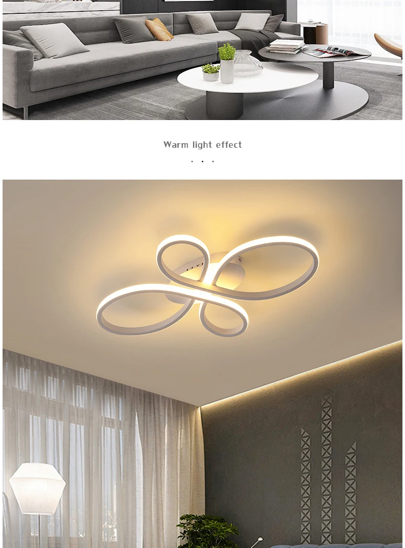 NEO Gleam Новые горячие RC белые/кофейные современные светодиодные потолочные лампы для гостиной спальни кабинета с регулируемой яркостью потолочные светильники