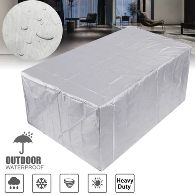 210T Waterproof Furniture Cover Outdoor Garden Covers Rattan Table Chair Dust Proof Patio Protective Case 11 Size for Home Use