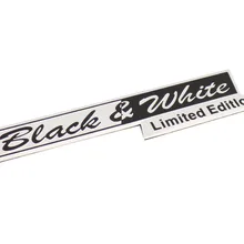 Авто алюминиевый черный и белый Ограниченная серия эмблема значок стикер