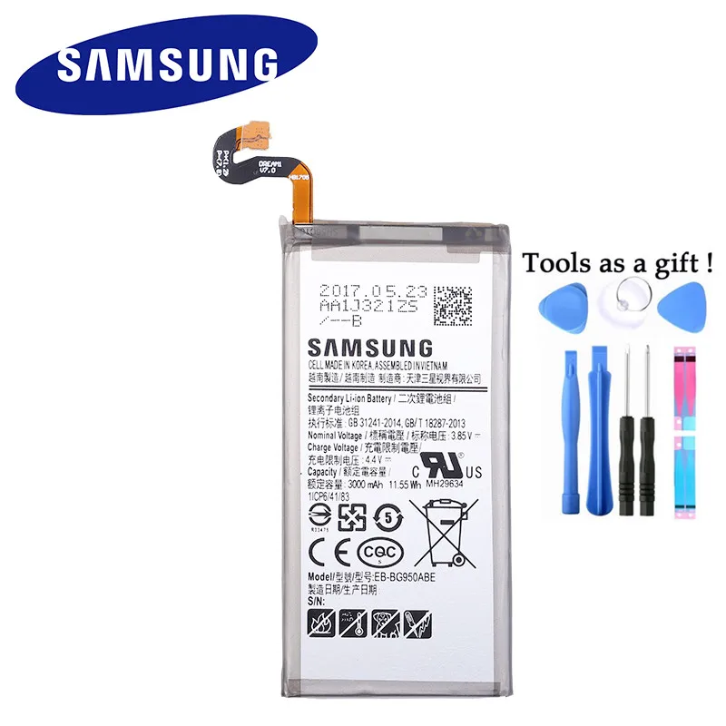 

SAMSUNG Original Battery EB-BG950ABE EB-BG950ABA For Samsung GALAXY S8 SM-G9508 G9508 G9500 G950U SM-G G Project Dream 3000mAh