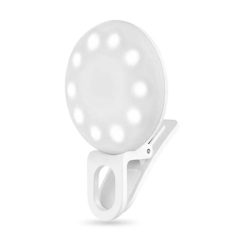 

SF02 Bright Selfie LED Flash For Cell Phone Smartphone Round Portable Selfie Flashlight Mini Camera Flashlight
