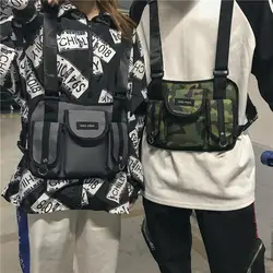 2019 Грудь rig уличная поясная сумка хоп жилет функциональный Тактический мульти-карманы нагрудная сумка через плечо сумки bolso Kanye West
