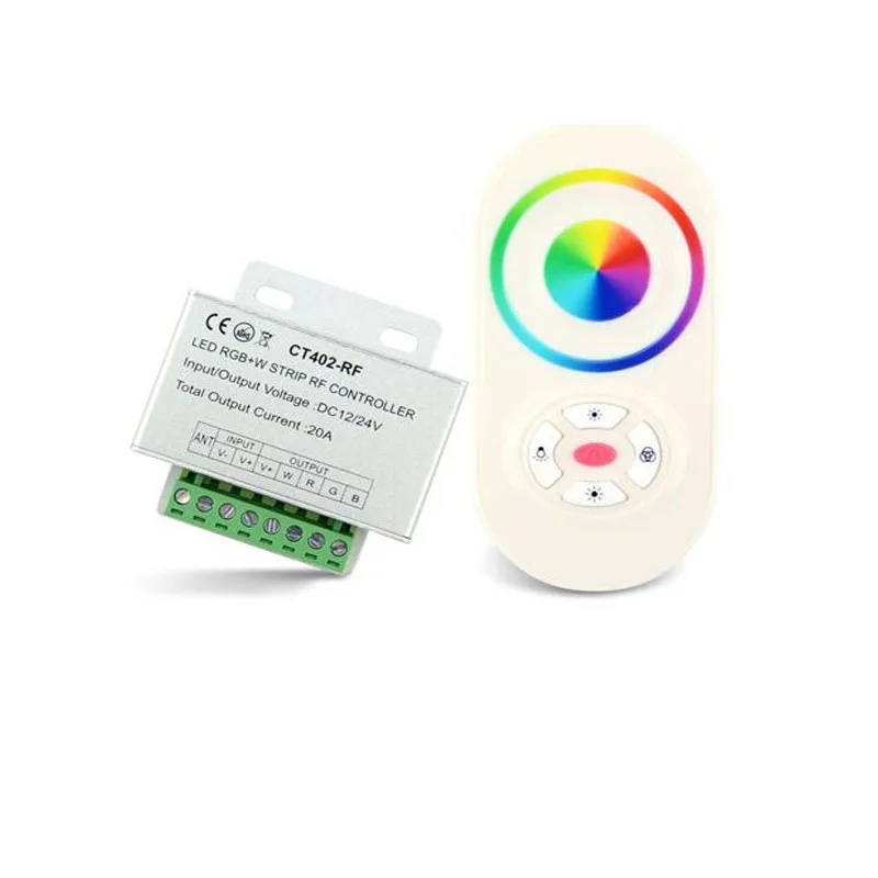 

12-24VDC input 5A*4 channel LED Color temperature adjustment LED RGBW Controller LED Wireless Controller Series CT402-RF
