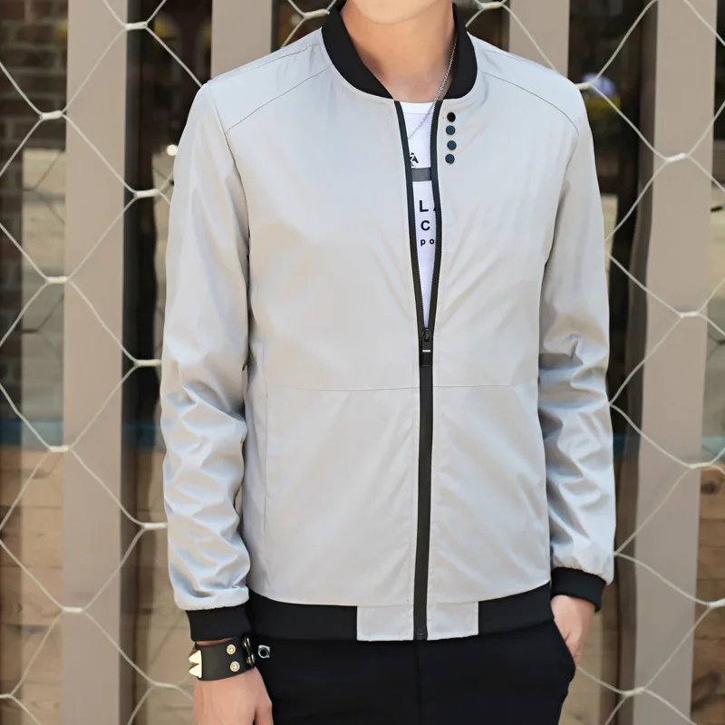 autumn of 2018 young men jacket new cultivate one's morality leisure jacket Fashion pure color