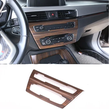 

Pine Wood Grain ABS Chrome Central Control Decorative Frame Trim For BMW X1 F48 20i 25i 25l 2016-19 X2 F47 2018 Car Accessories