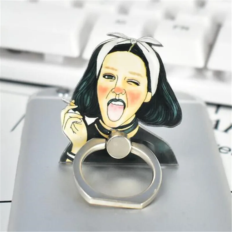 360 градусов палец кольцо смартфон красивая женщина стенд держатель Мобильный