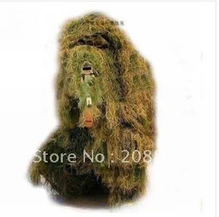 

Durable Outdoor Woodland Sniper Ghillie Suit Kit Cloak Military 3D Leaf Camouflage Camo Jungle Hunting Birding