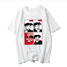 Красивая свободная футболка с длинными рукавами и принтом для девочек