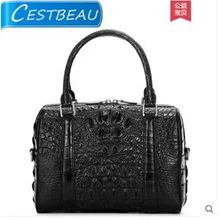 Роскошная женская сумка Cestbeau из натуральной крокодиловой кожи, бочка на одно плечо и кожаная женская сумочка ручной работы