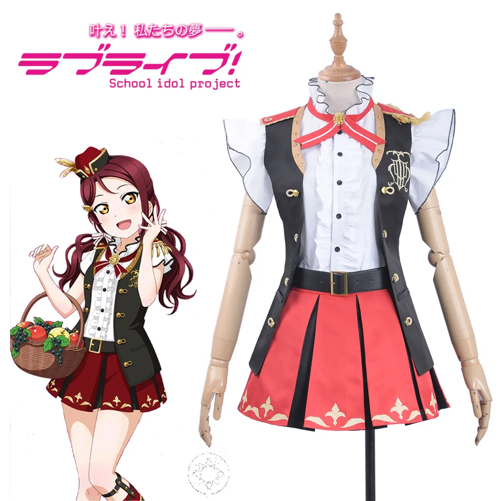 Косплей костюм всех участников аниме Lovelive Sunshine! Aqours Ruby Dia Kunan Мари Рико музыка