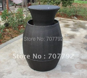 

New design synthetic rattan modern All-Weather Outdoor bullet chair set
