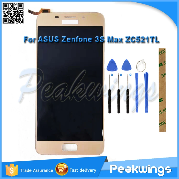 

5.2" inch Tested Quality Touch ZenFone 3S Max ZC521TL X00GD LCD Display Screen+Tools+3M Sticker+Track