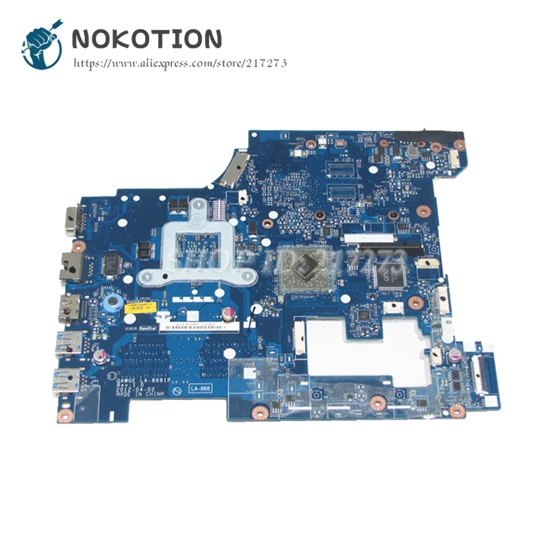 Материнская плата NOKOTION для ноутбука Lenovo G585 N585 QAWGE LA 8681P материнская с процессором