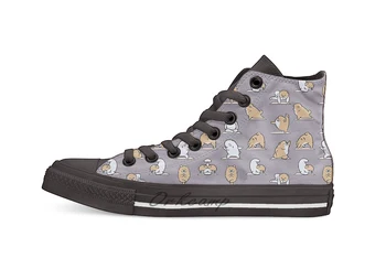 

Pomeranian Yoga Casual High Top Canvas shoes sneakers Light Walking Shoes