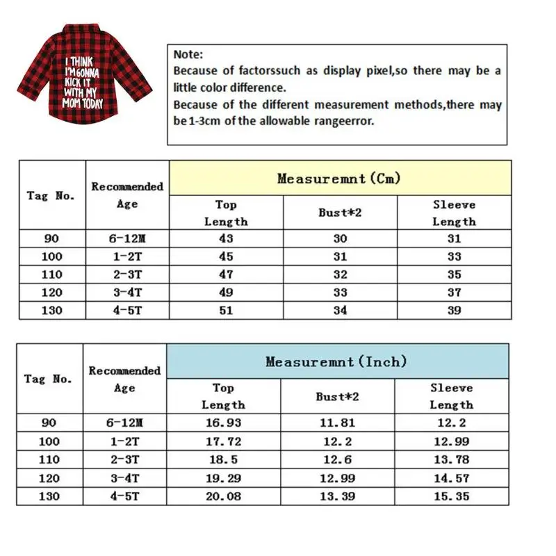 Для мальчиков и девочек Рубашки в клетку назад Письма милые Повседневное малышей Топы с длинными рукавами