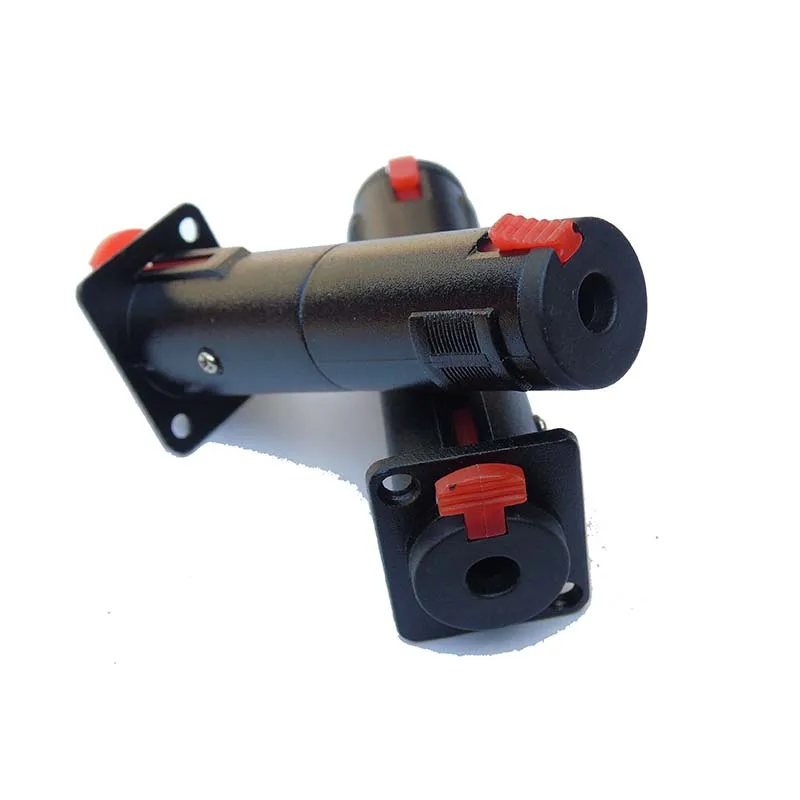 

5PCS/lot Stereo 1/4" Locking Jack Panel Mount Connector 6.35 Mm Female Jack In Black Color