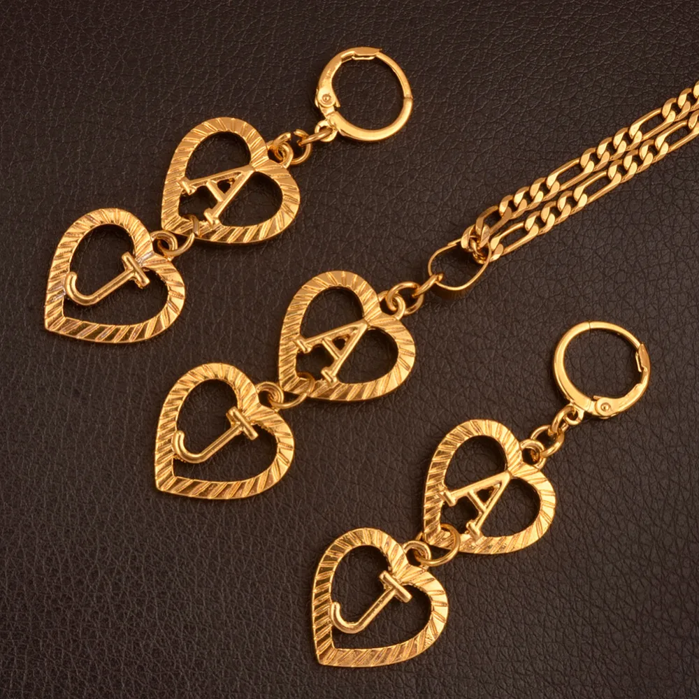 

Gold Coloe Customized Letter Name Necklace Earrings More Letter Design Go To My Store Tell Me What Name Do You Want #J0273