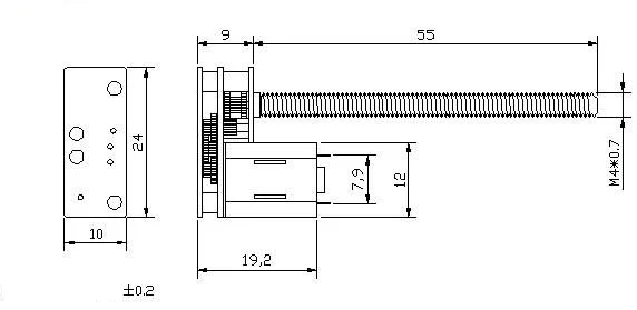 2 pçs lote N20 Flip-M4 * 100mm