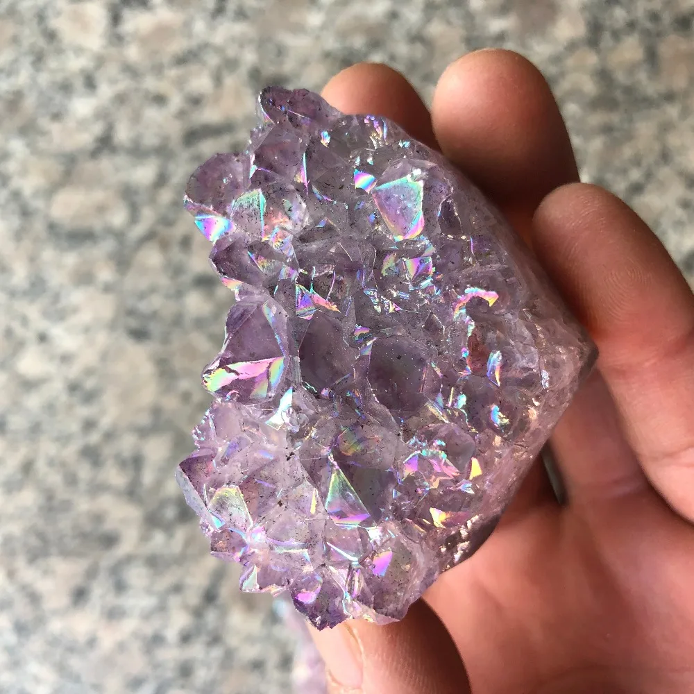 

1pcs Natural crystal heart amethyst star cluster amethyst healing