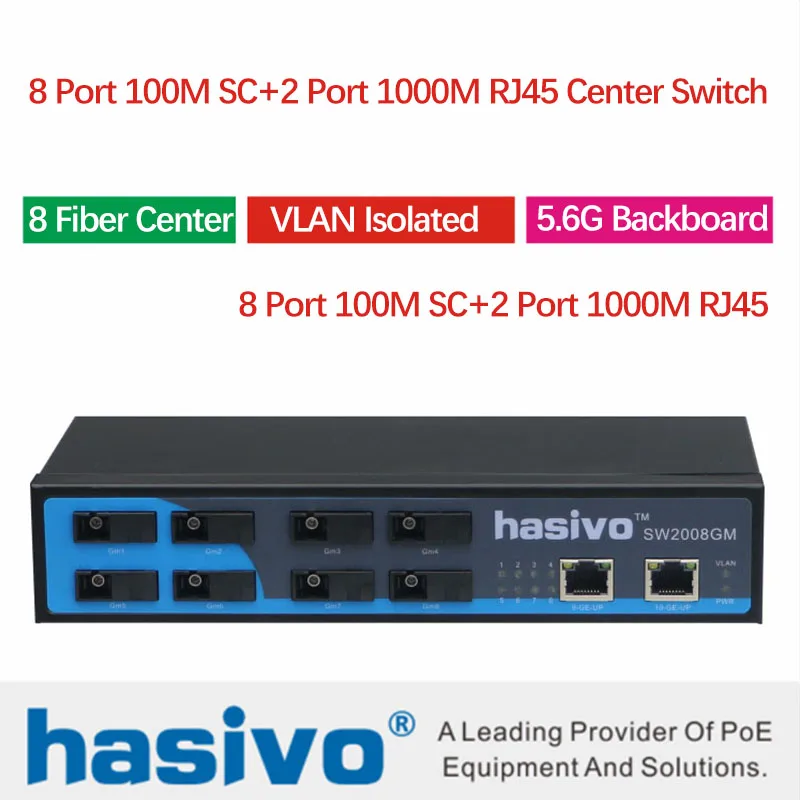 8 Port 100M Ethernet Switch 2 Port 1000M RJ45 Convergence Gigabit Switch