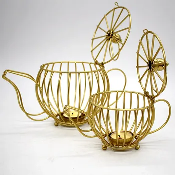 

Cute Teapot Shape Candlestick Valentines Day Candle Holders Dining Decorations Home Decor Restaurant Decorative Candlestick