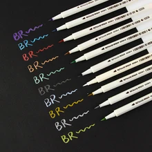 STA 10 Цвета мягкий наконечник металлический Цвет ручки на водной основе чернил маркер DIY альбом рисунок пером