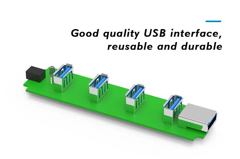 Blueendless 5 Гбит/с, высокая Скорость 4 Порты и разъёмы USB 3,0 концентратор с вкл/выключение usb-хаб для настольного кабель для ноутбука DC# H403U3