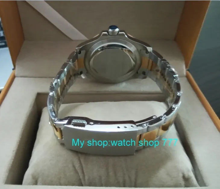 41MM PARNIS gray dial 21 jewels Automatic Self-Wind movement Two-way rotation bezel Sapphire Crysta