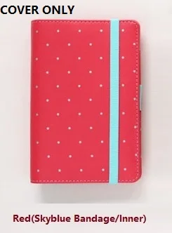 Harphia Macaron Agenda многоразовая записная книжка Dot Planner A5 A6 милая девочка Filofax пояс Органайзер - Цвет: Красный