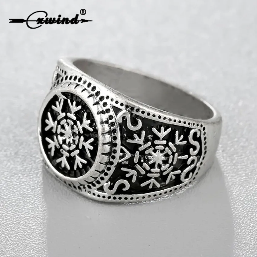 Cxwind Slavic Runes Snowflake Rings Oden