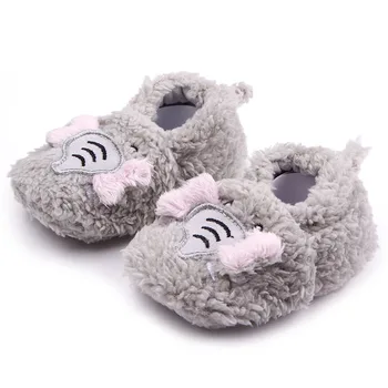 

Animal Cartoon style Flock Newborn baby shoes Autumn Winter soft Indoor Slippers Shoes Boots for 0-18 Month