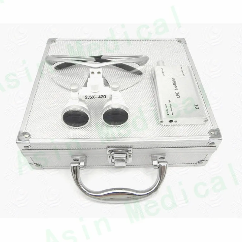 Metal case 2.5X/3.5X enlarger lens first time user surgical oral loupe