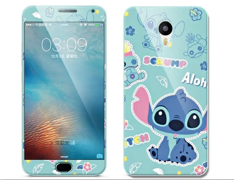 

meizu m2 note Case 360 Degree Protective TPU Cover+Color integrated tempered glass Case For meizu m2 note (5.5") brand #3088