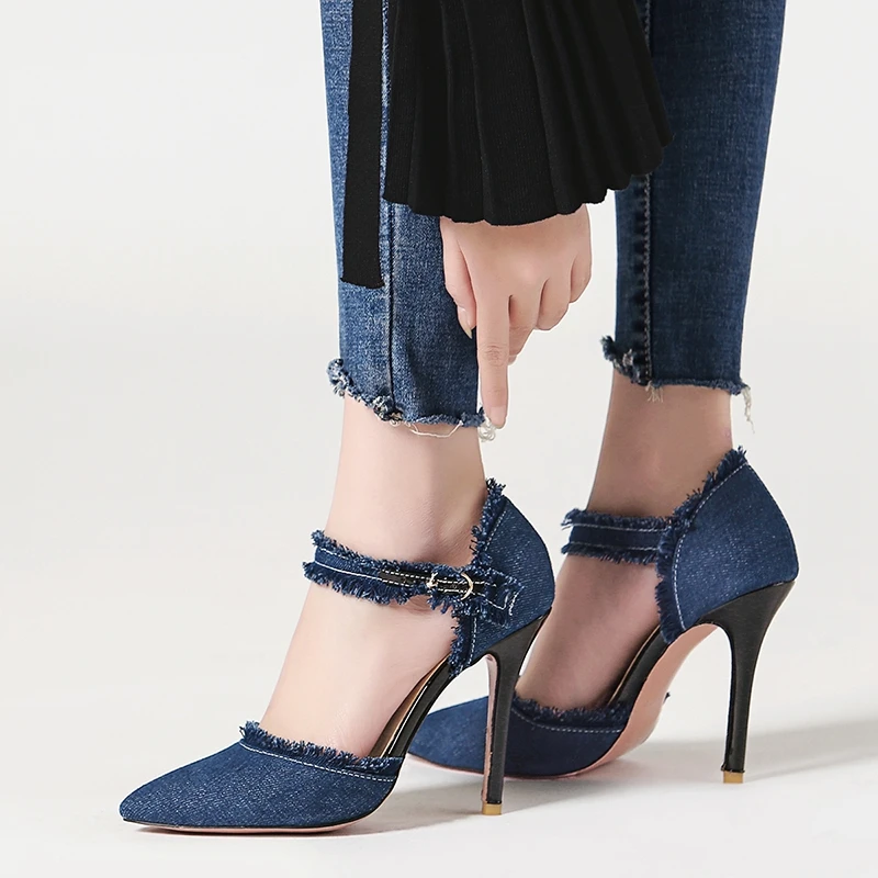 jeans stilettos