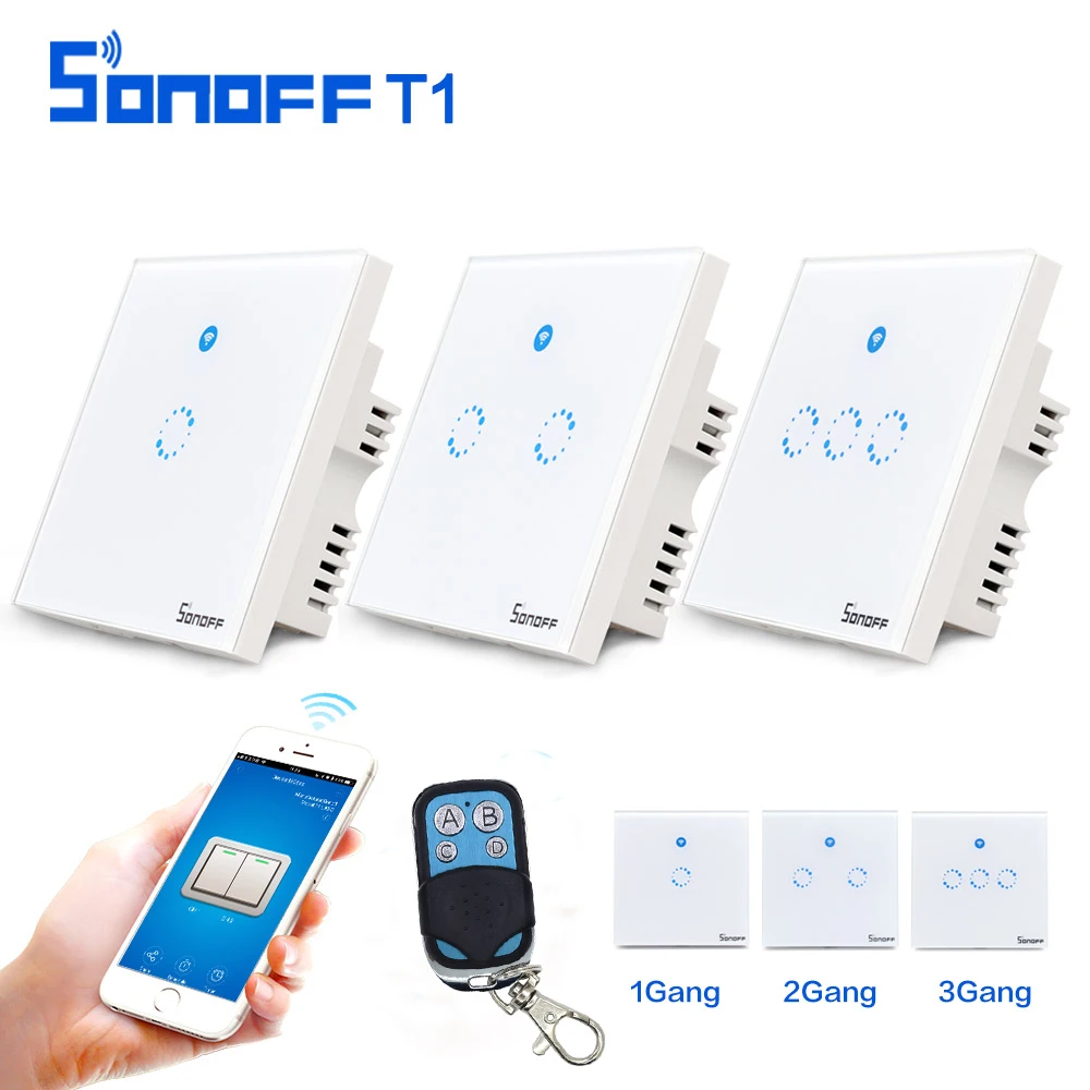 Sonoff T1 Smart WiFi RF / APP / Touch Control Wall Light