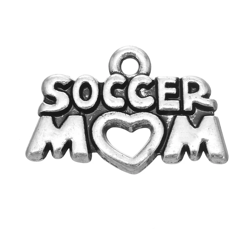 RAINXTAR Fashion Letter Alloy Charms Soccer Mom Jewelry Accessory 15*23mm 50pcs AAC086 | Украшения и аксессуары