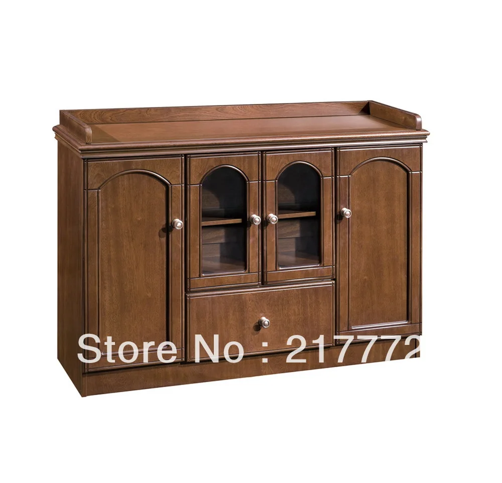 Wood decorative pattern steel glass filing cabinet |