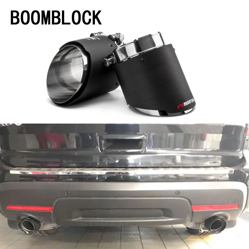

2pcs Carbon Fiber Akrapovic Car Exhaust Tips Cover For Ford Kuga Escape Explorer Accessories 2013 2014 2015 2016 2017 2018 2019